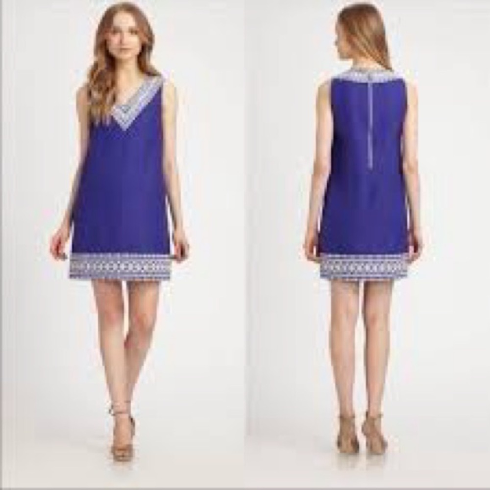 Kate Spade 👗 Laureen Embroidered Linen Blend Shift Dress, EUC, Size 2 - Picture 5 of 8